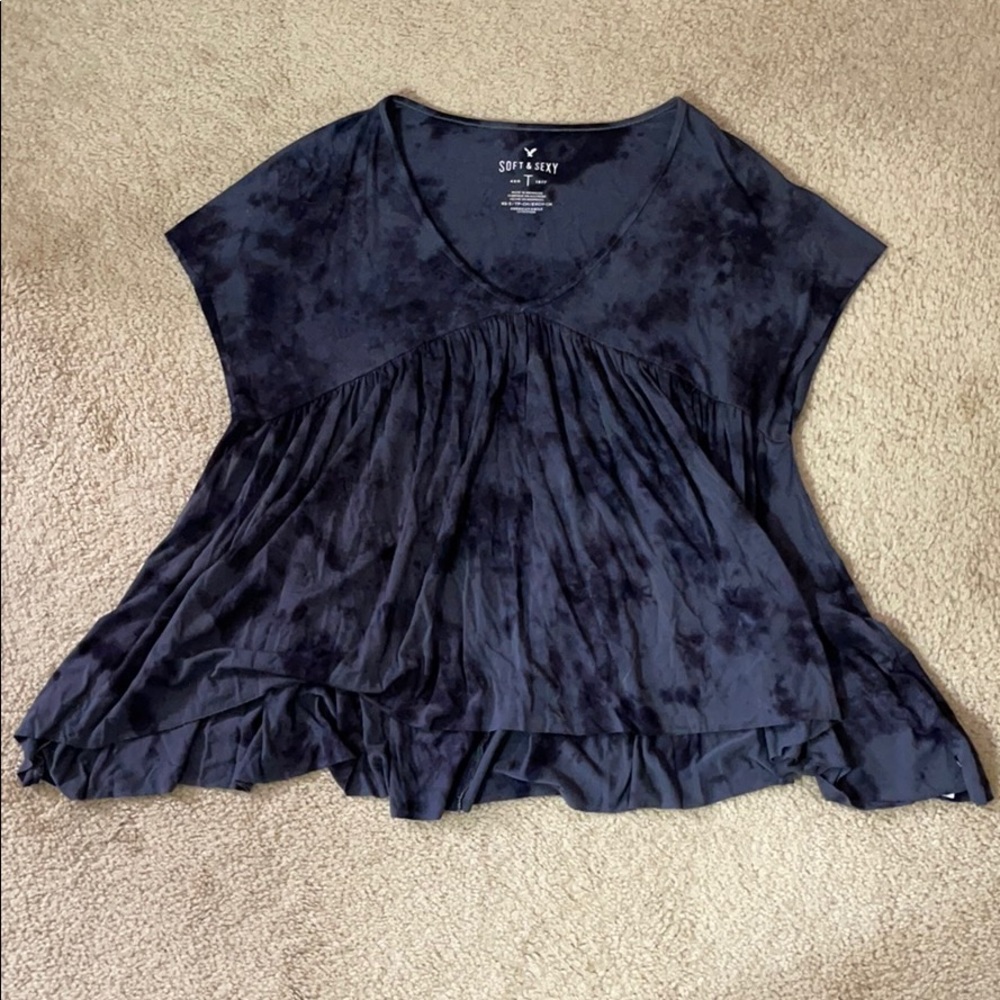 Navy tie dye soft and sexy t